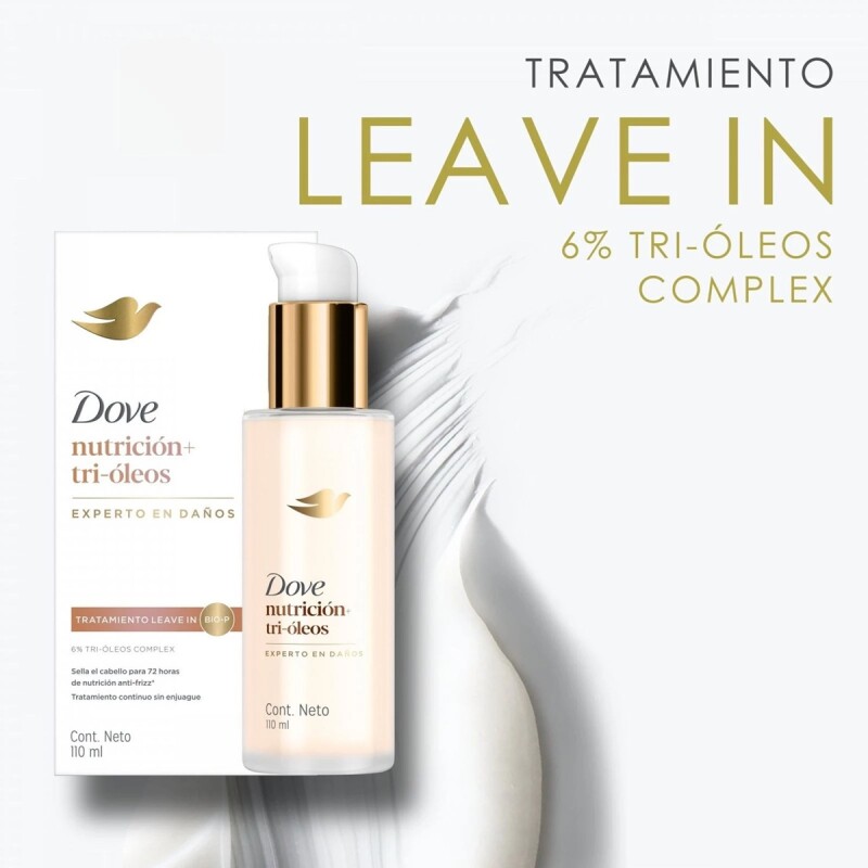Tratamiento Leave In Dove Nutrición + Tri Oleos 110 Ml. Tratamiento Leave In Dove Nutrición + Tri Oleos 110 Ml.