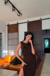 Rosette Dress Chocolate