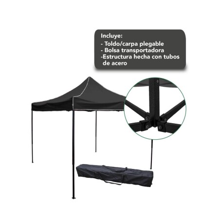 Gazebo Reforzado Toldo Carpa 3x3mt - Negro Gazebo Reforzado Toldo Carpa 3x3mt - Negro