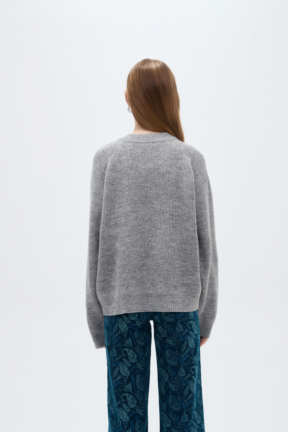 Sweater Chulia Gris Melange Medio