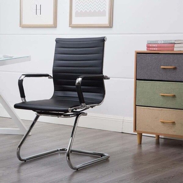 Silla Oficina Escritorio Ergonómica Respaldo Ejecutiva X4 Un Color Negro Plateado