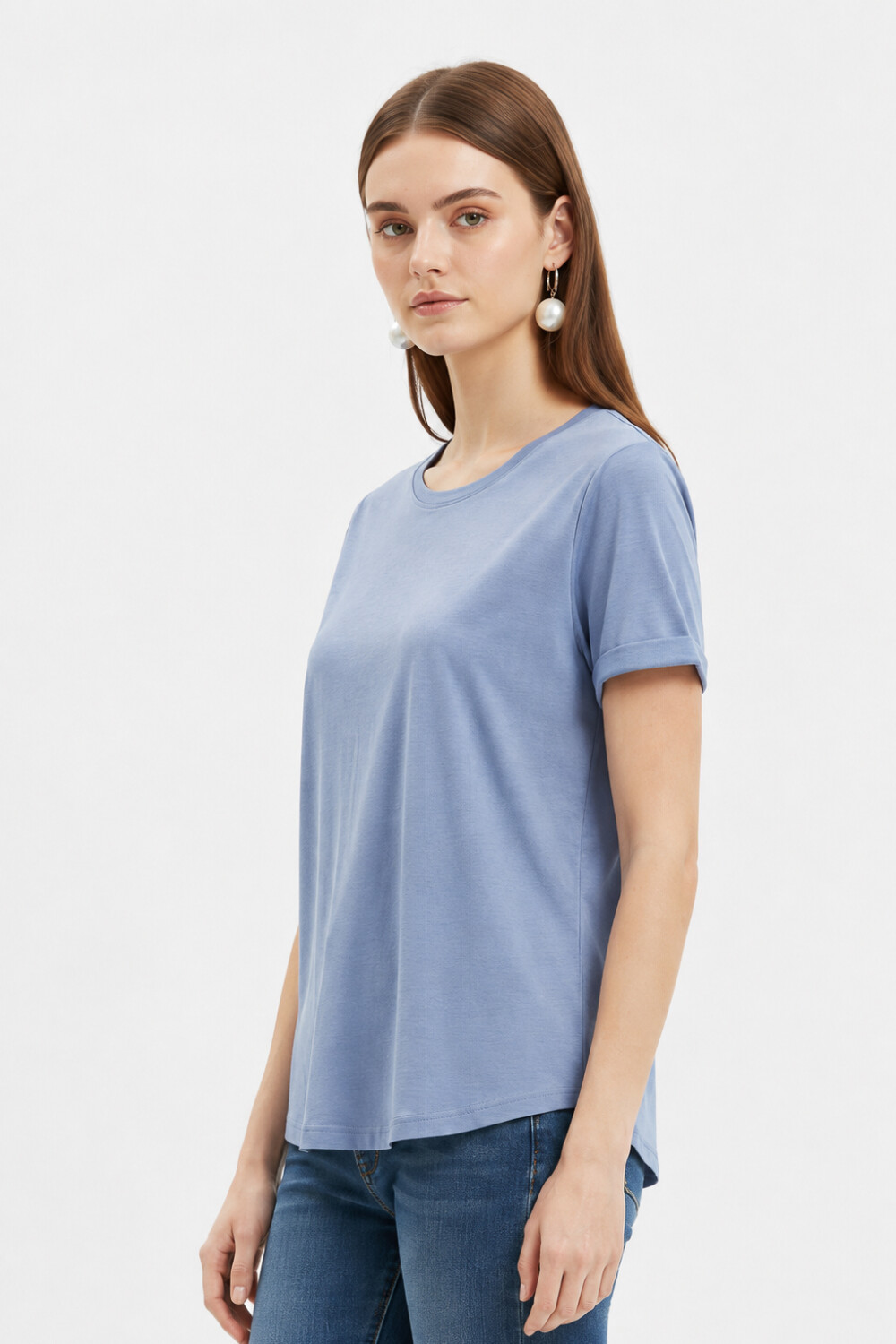 Remera Cordata Azul Grisaceo