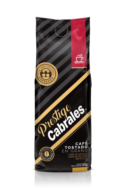 Café CABRALES Prestige Tostado en grano 1kg. Café CABRALES Prestige Tostado en grano 1kg.