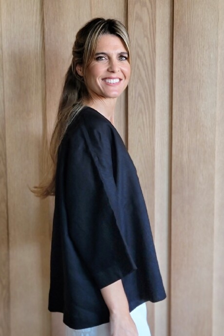 Camisaco Begonia Puro lino Negro