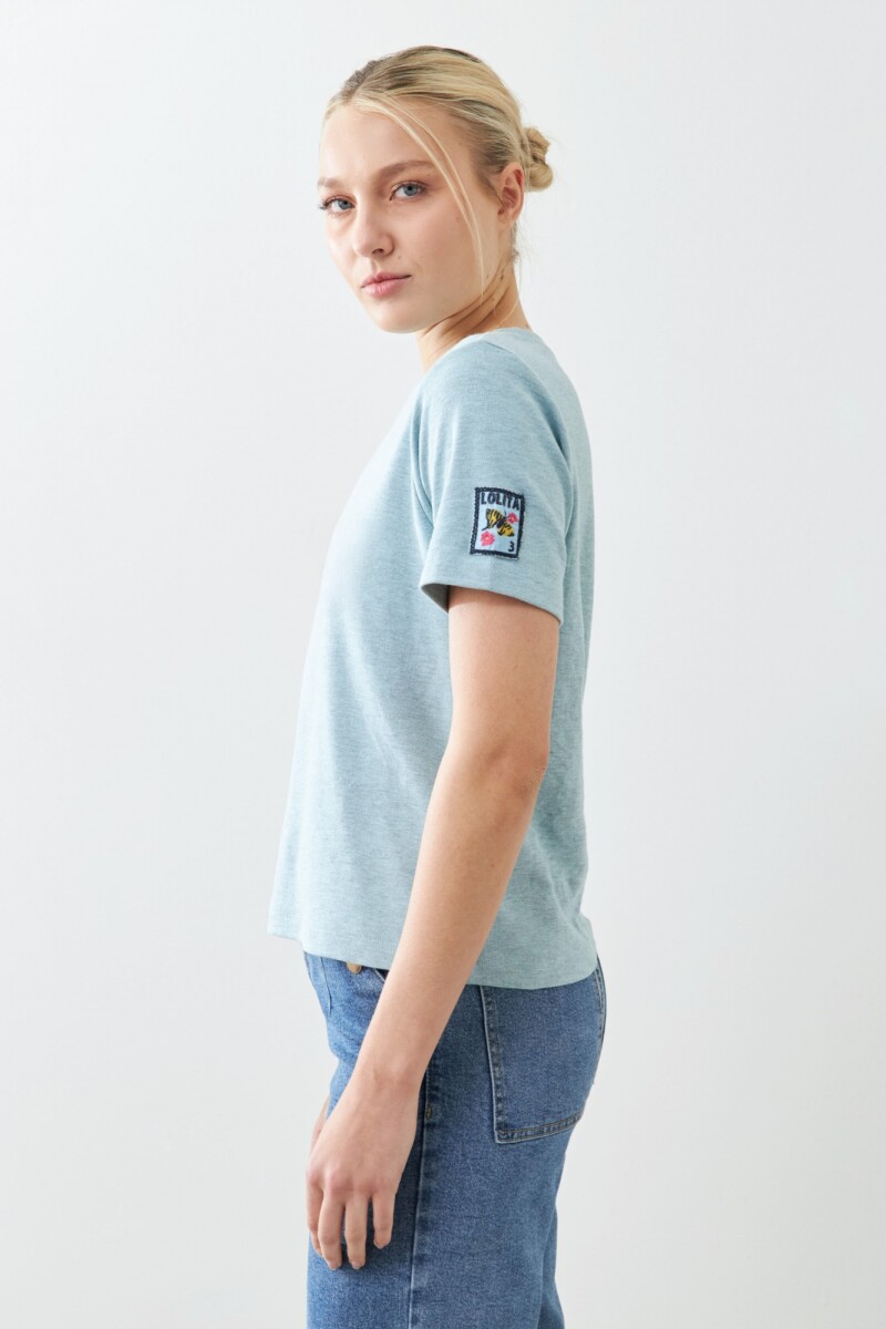 Remera manga corta verde agua