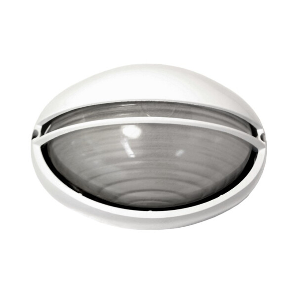 Tortuga oval color blanco c/párpado 1xE27 60W IP44 AI6008