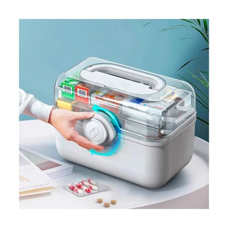 CONTENEDOR BUCKET ORGANIZADOR DE MEDICAMENTOS 3 DIVISIONES\n 34*15*21.5CM 001