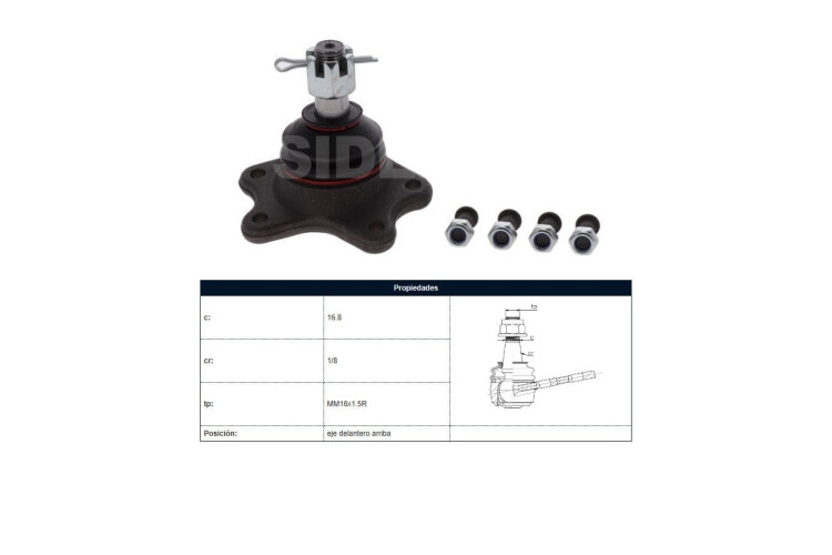 Rotula Del Superior Izq/Der Toyota Hilux 1.8/1.2/2.4/2.8/3.0-Deer 2.2 Rotula Del Superior Izq/Der Toyota Hilux 1.8/1.2/2.4/2.8/3.0-Deer 2.2