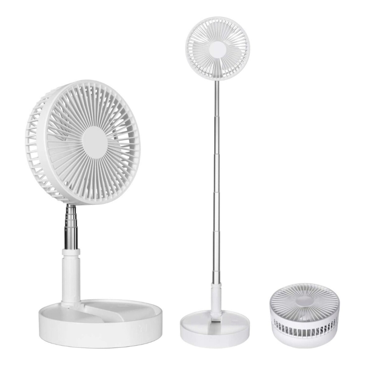 Ventilador Portatil 3 Aspas Extensible 3 Velocidades De Pie - Variante Color Blanco 
