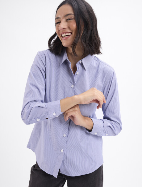 Camisa rayada Neva azul