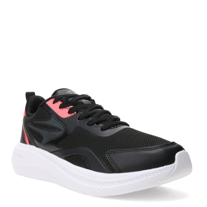 Championes de Mujer Topper Running Drive 2 Negro - Rosado Coral