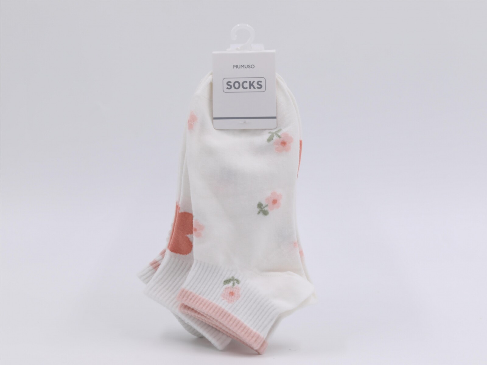 CALCETINES ESCOCADOS MUJER (FLOR/3 PARES/NARANJA ROSADO) 