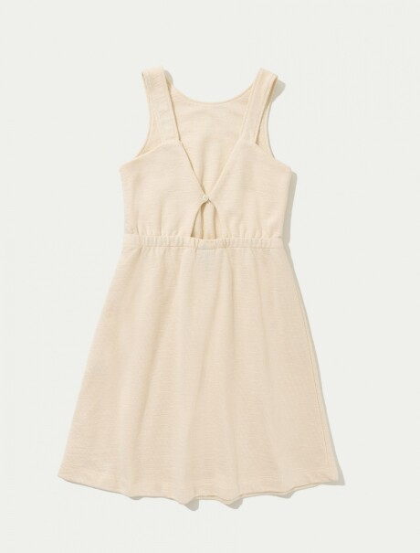 VESTIDO INFANTIL MANGA CORTA BEIGE