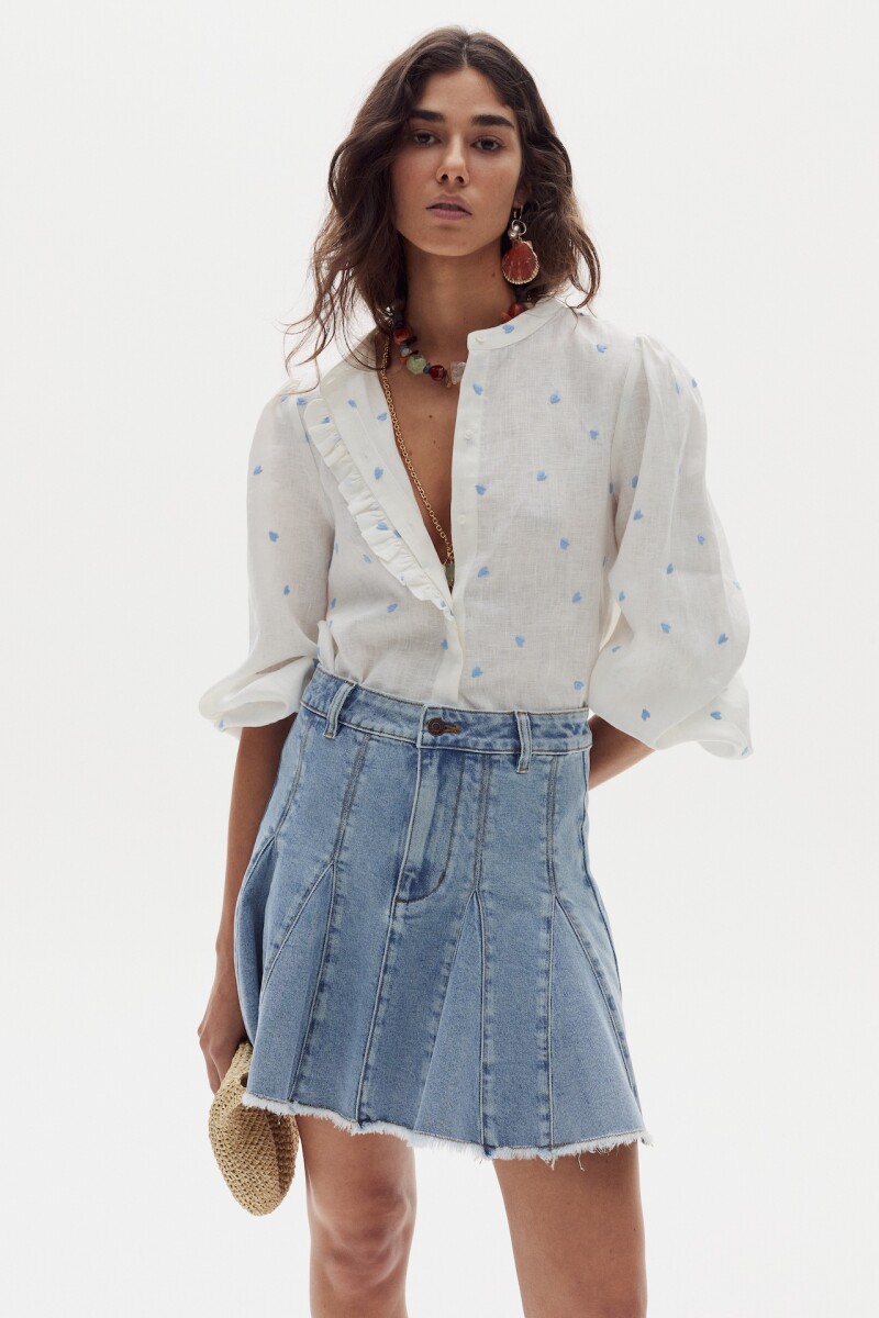 Camisa Gaia en Lino Tiny Sky Hearts
