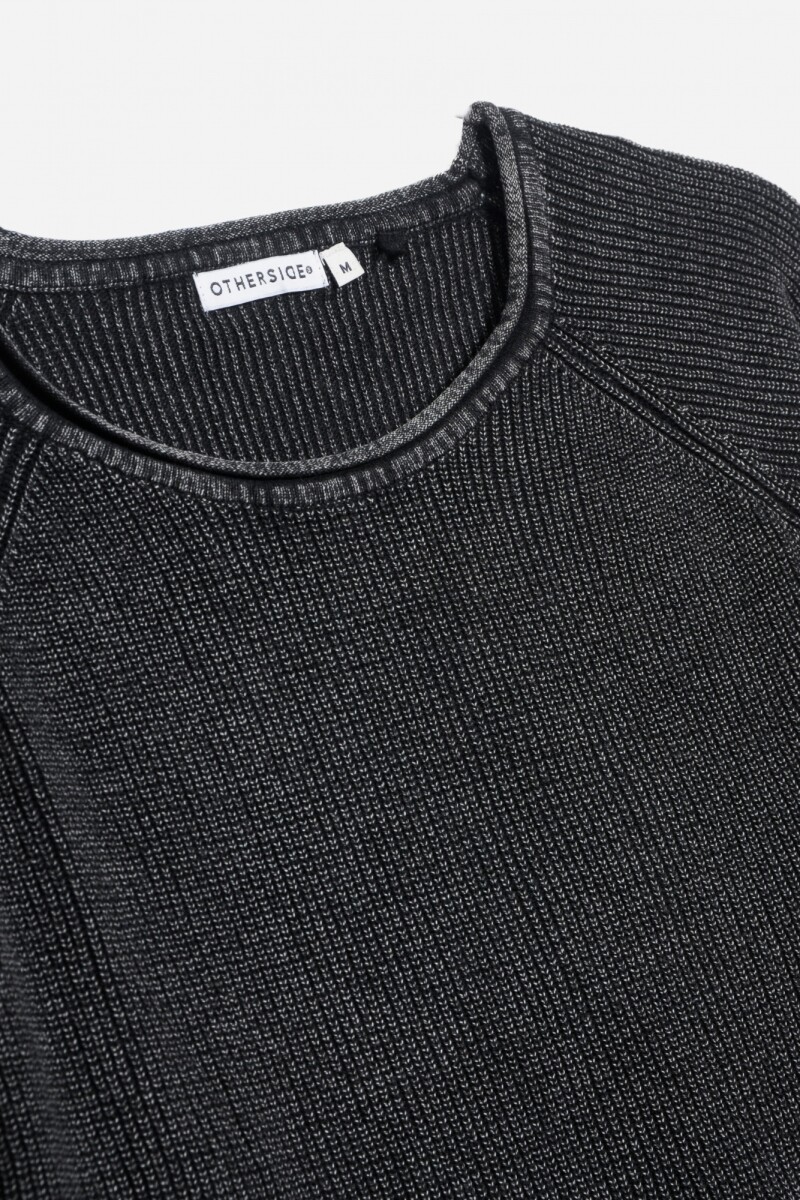 Sweater manga ranglán NEGRO