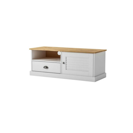 Rack de TV 1 Puerta 1 Cajion Li­nea Valenciana Blanco