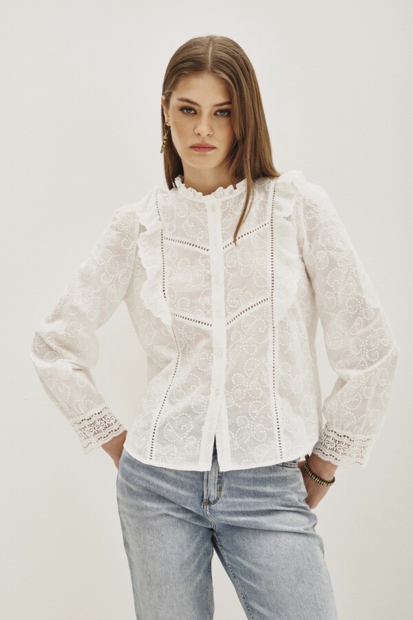 Camisa Sophie Frills Blanco