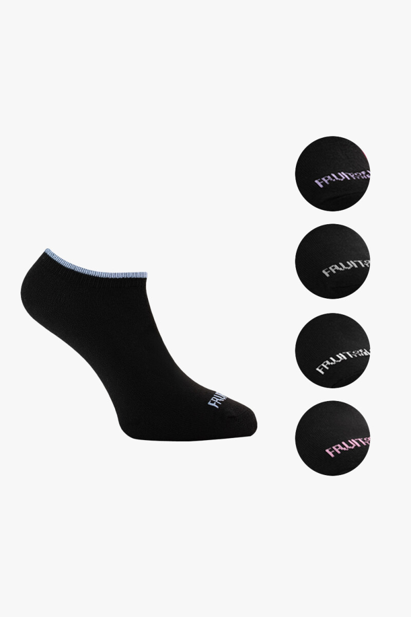 Pack x7 Medias sin caña con diseño para dama NEGRO