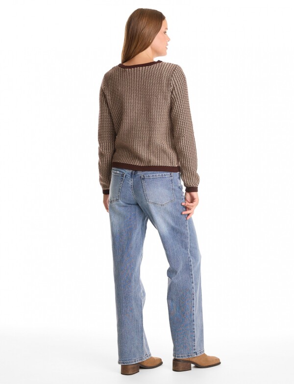 Cardigan Tweed MARRON/MULTI