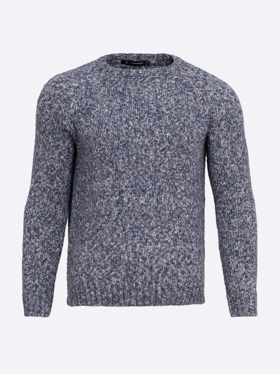 Sweater boutoné - azul 