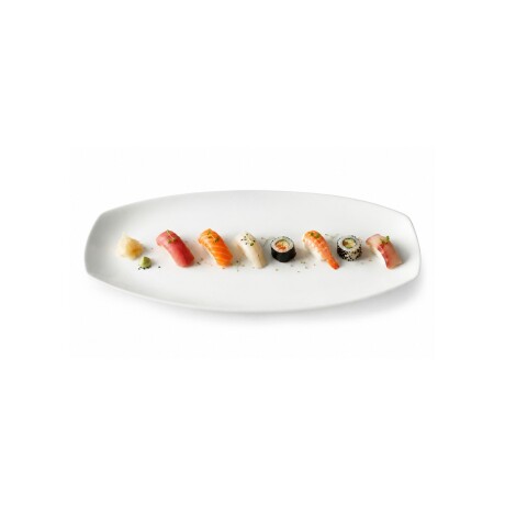 Bandeja Rectangular de Porcelana Beige 40 x 17 cm Artisan Bandeja Rectangular de Porcelana Beige 40 x 17 cm Artisan
