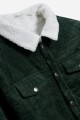 Campera de pana con corderito VERDE