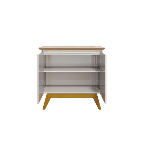 Aparador Buffet 2 Puertas Linea Manhattan Natural / Blanco