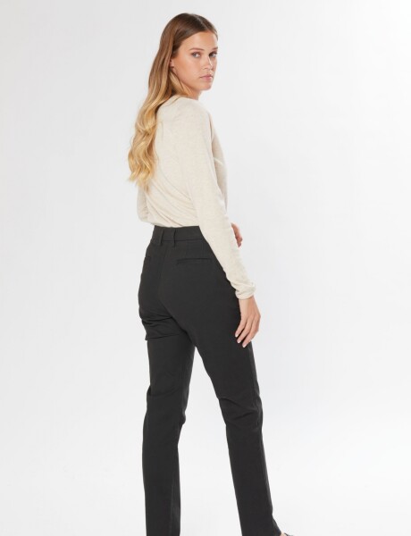 PANTALÓN CLÁSICO CON SPANDEX Negro