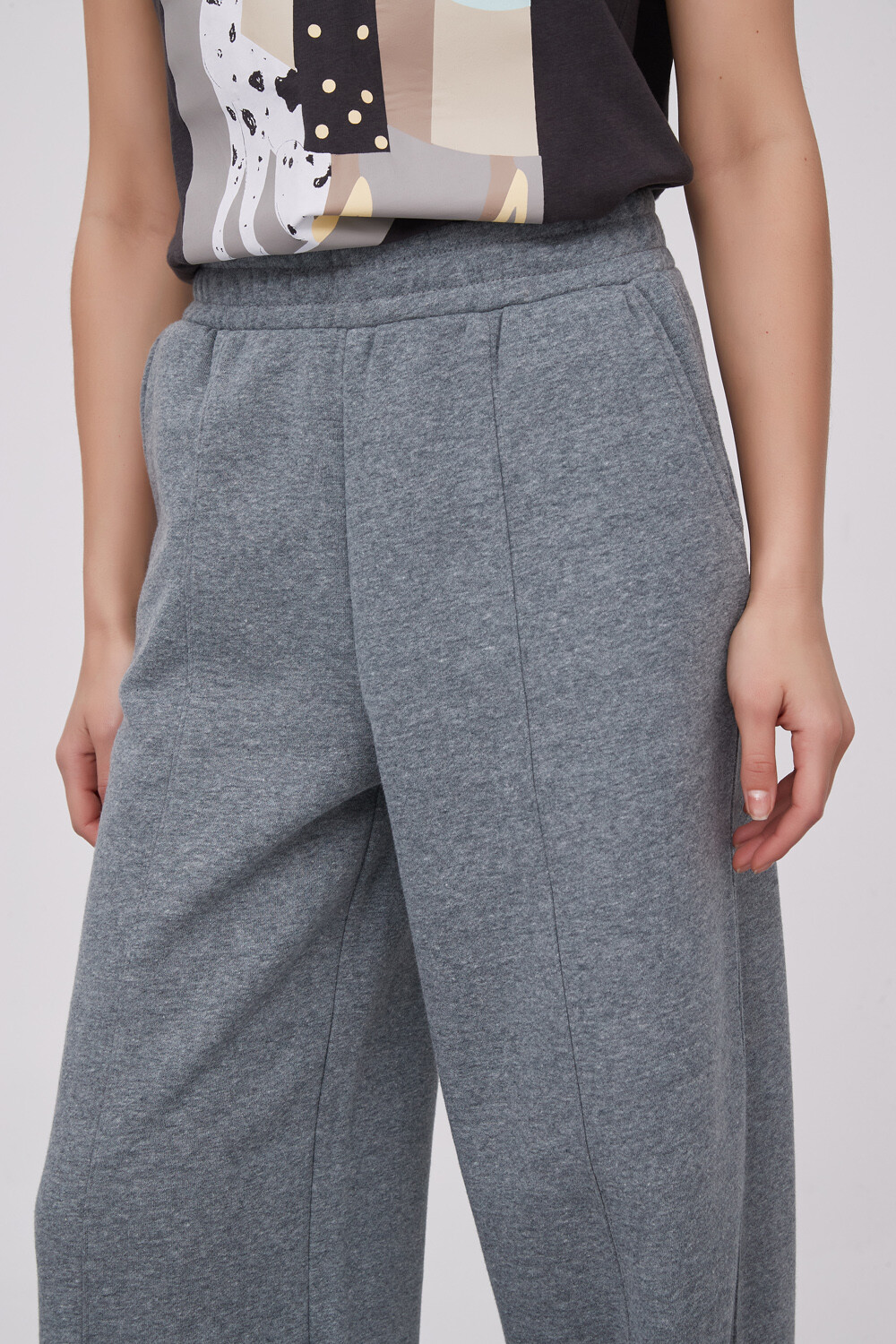 Pantalon Liston Gris Melange Medio