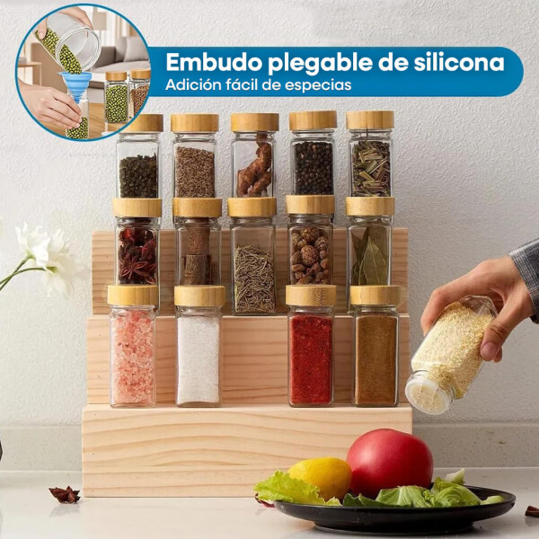 Set De 24 Especiero Frascos De Vidrio Condimentos recipiente organizador Cocina IMBACK Set De 24 Especiero Frascos De Vidrio Condimentos recipiente organizador Cocina IMBACK