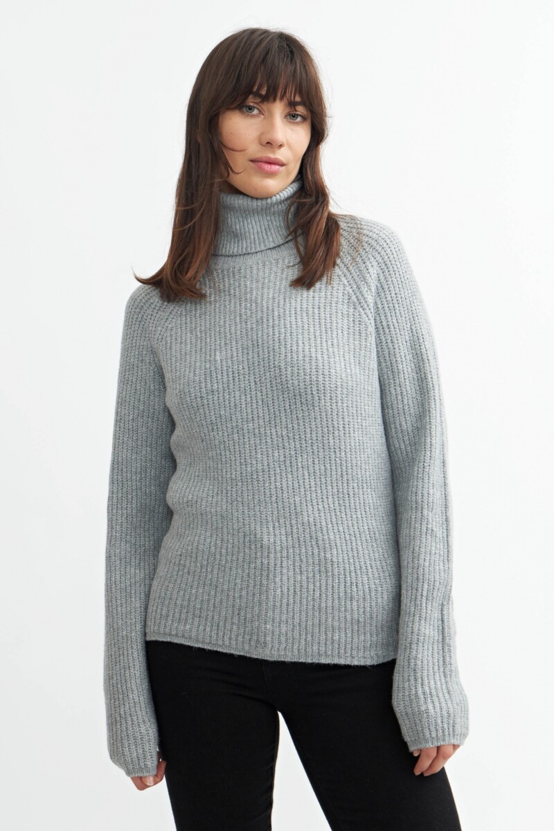 Sweater cuello rompeviento GRIS