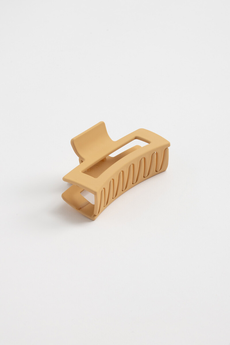 Pinza rectangular opaca Beige