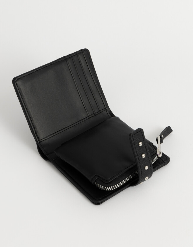 Billetera Boho Billetera Con Snap - Negro