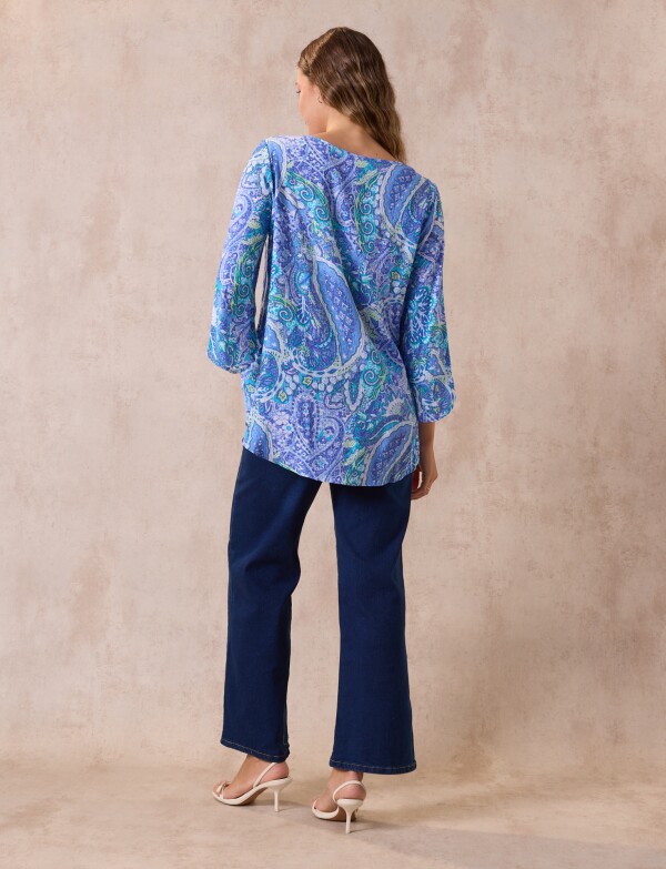 Blusa Gasa AZUL/MULTI
