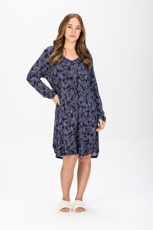 CAMISÓN ESTAMPADO AZUL EST.ARABESCOS