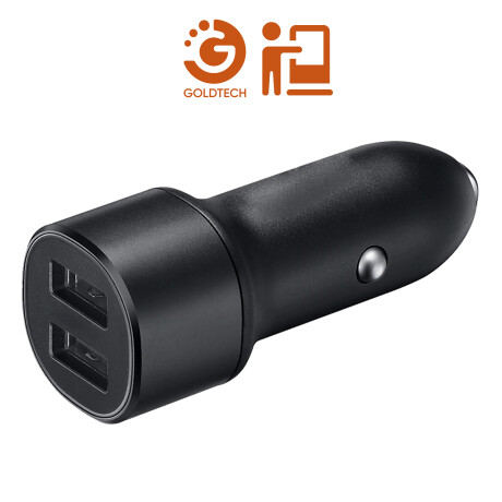 Cargador Goldtech de Auto 2 USB 12V NEGRO