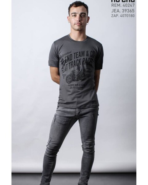 Remera Motorcycle GRIS