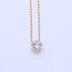 Cadena oro 18k veneciana con dije 2 tonos con brillante. Cadena oro 18k veneciana con dije 2 tonos con brillante.