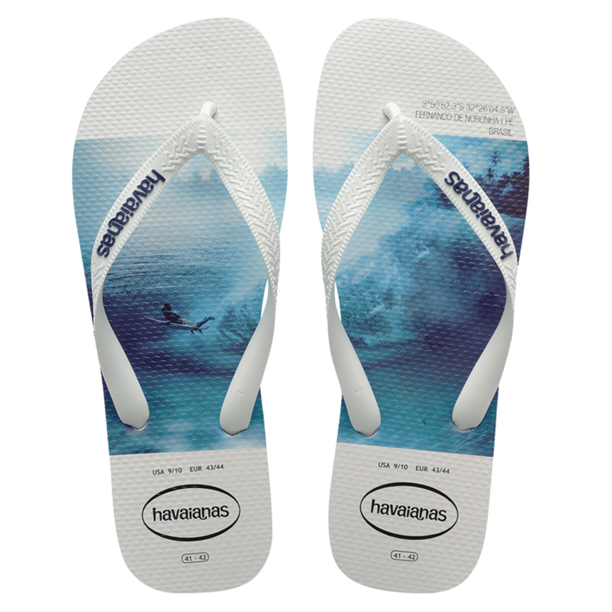 Sandalia de Hombre Havaianas Hype - Blanco - Blanco - Azul 