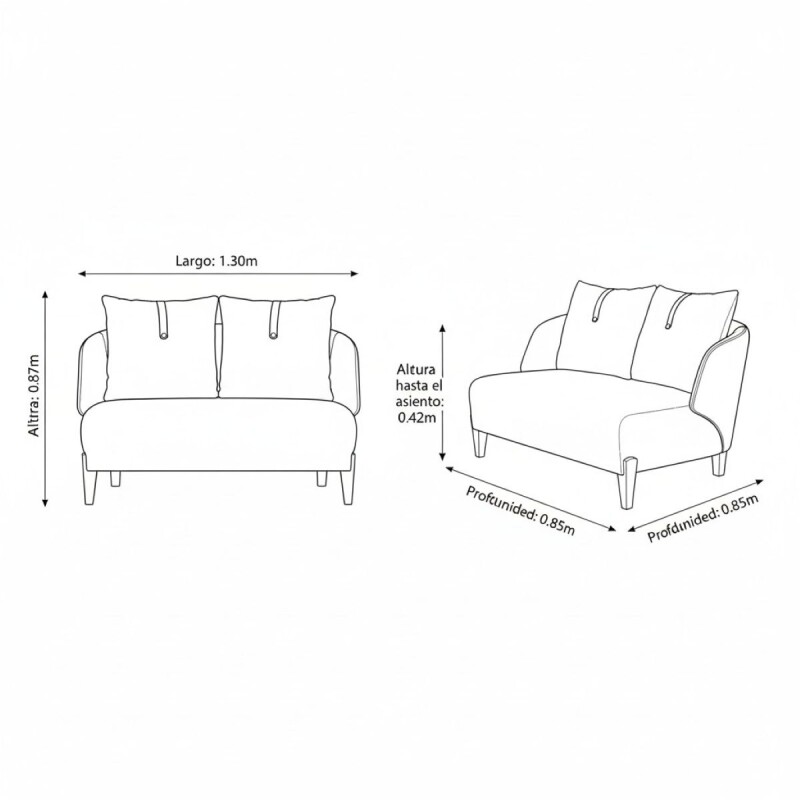 SOFA TRENTO 2C (CD) DISCONTINUADO Unica