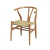 Silla Wishbone - Madera de Haya y Rattan natural Natural