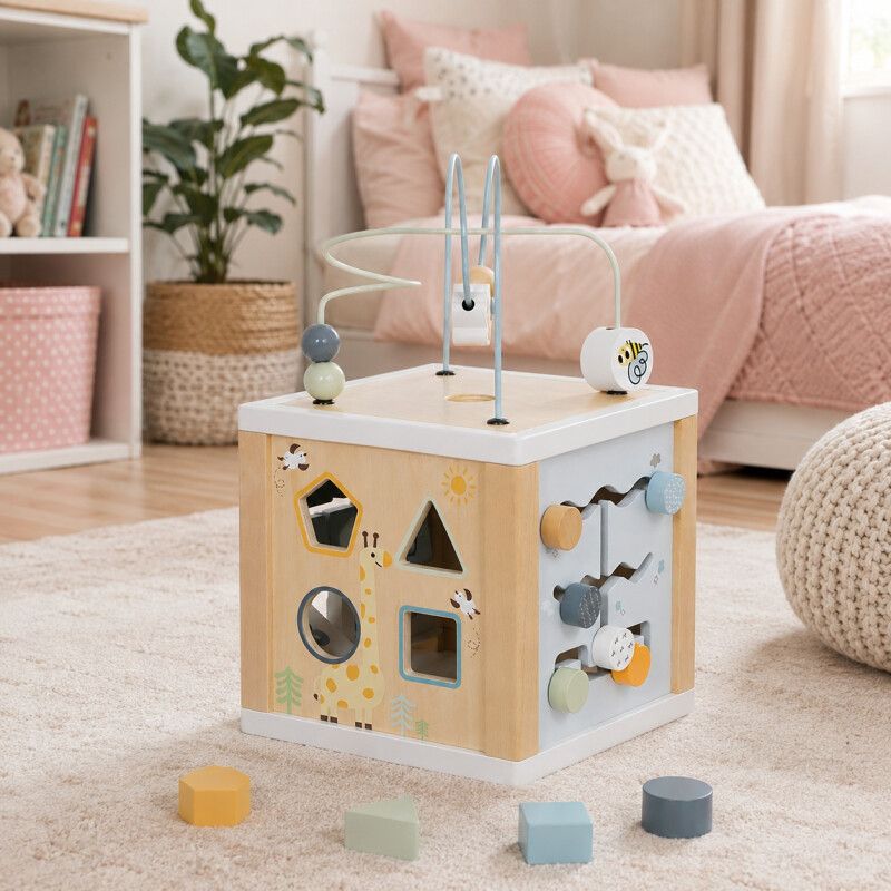Cubo de Actividades Montessori 19.5cmx33cm Cubo de Actividades Montessori 19.5cmx33cm