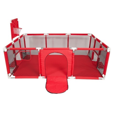 Corralito Centro De Juegos Pelotero P/Bebé Aro y Arco Rojo