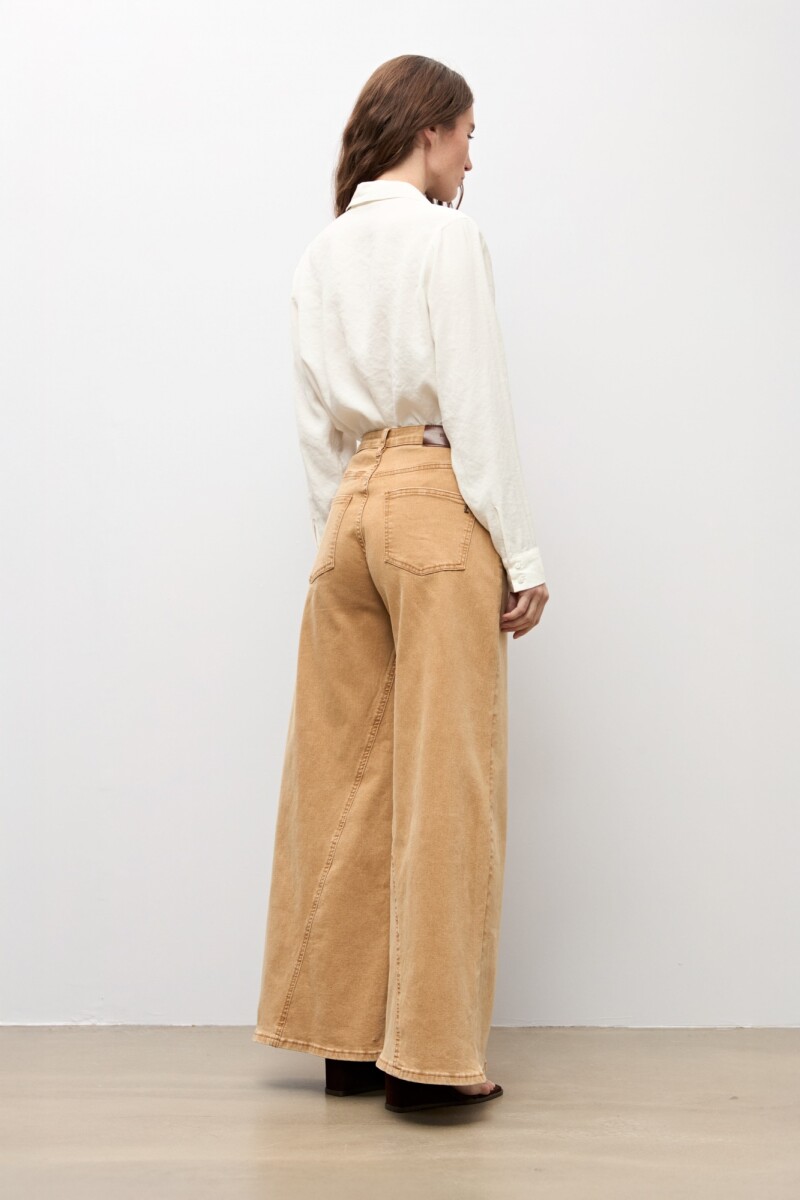 Jean wide leg Sade tostado