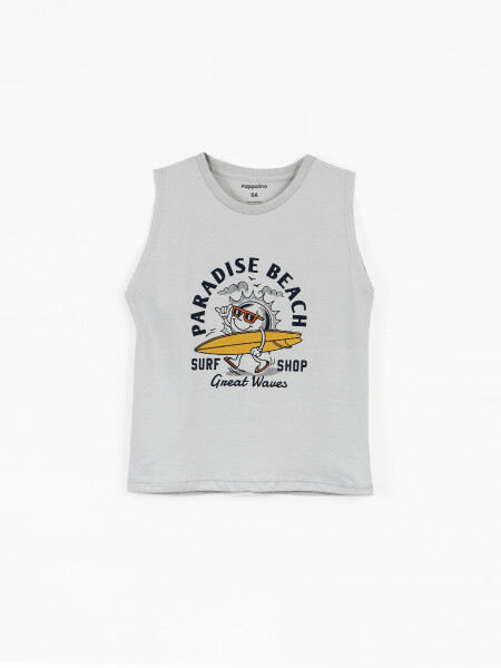 MUSCULOSA ABRAHAM PRINT GRIS CLARO