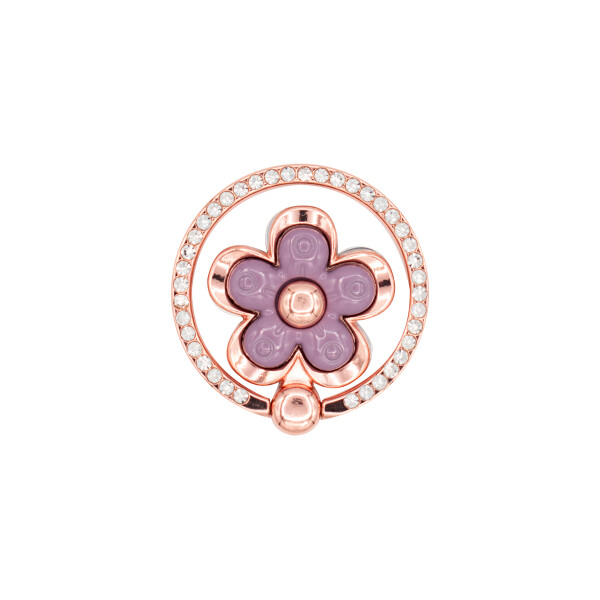 Anillo para celular diseño flor con brillos color púrpura Anillo Para Celular Diseño Flor Con Brillos Color Púrpura