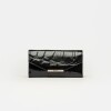 Billetera Darla en cuero grabado big croco Negro
