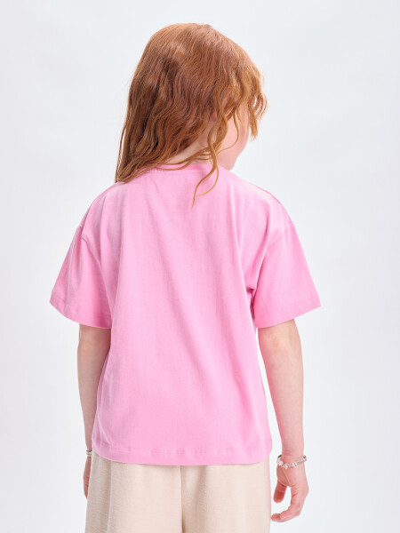 Remera manga corta Stitch Rosa