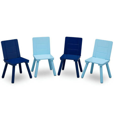 Juego de mesa y 4 sillas Wisly Azul y Gris
