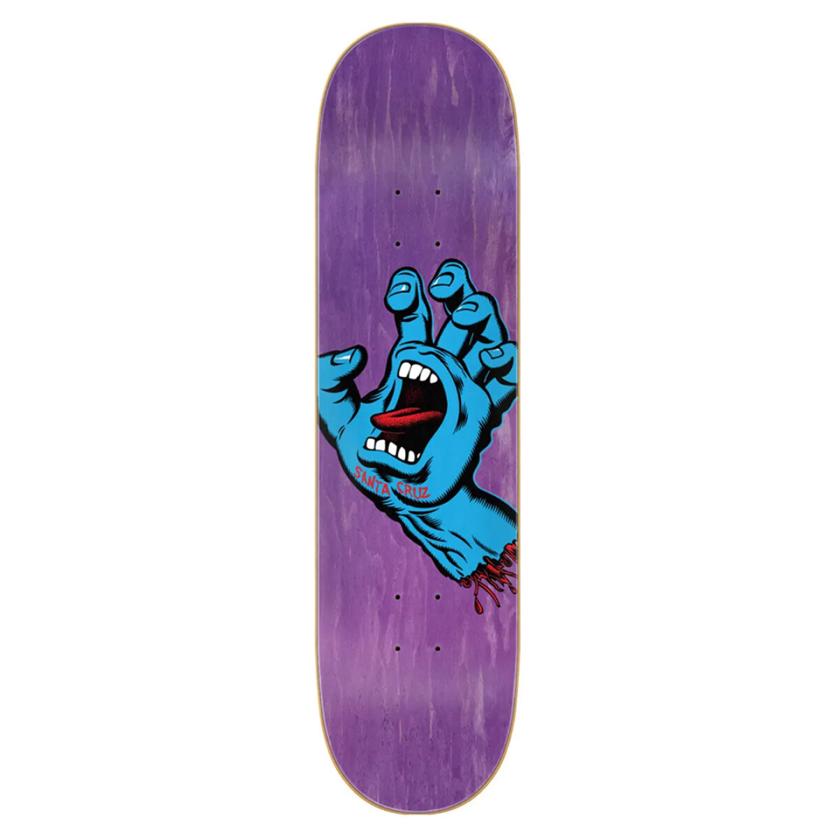 Deck Santa Cruz Screaming Hand 8,5¨ - Purple (Sólo Tabla · Lija Incluída) 